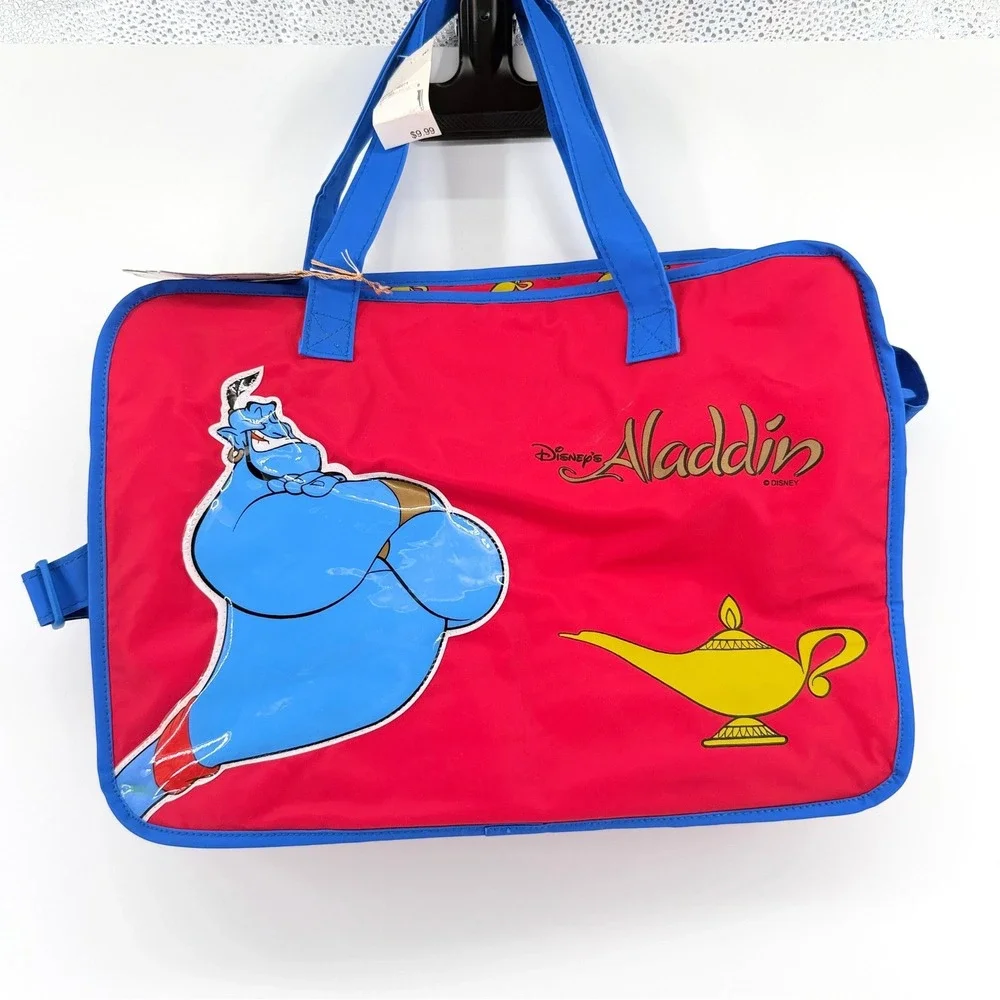 Vintage Disney Aladdin Messenger Bag Genie OS Red Blue Unisex Vintage 90s Bag